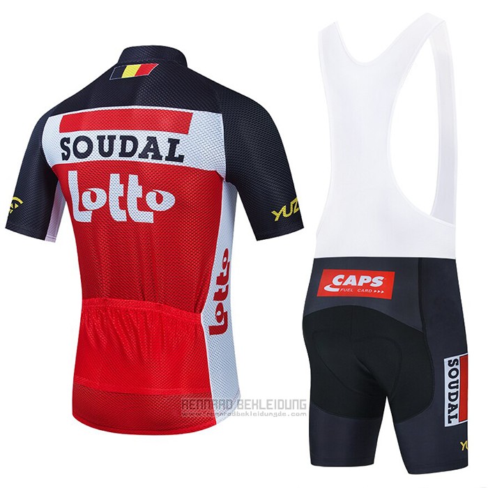 2021 Fahrradbekleidung Lotto Soudal Shwarz Wei Rot Trikot Kurzarm und Tragerhose - zum Schließen ins Bild klicken